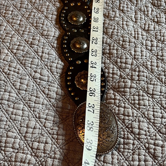 Fossil vintage black and silver belt main image 4